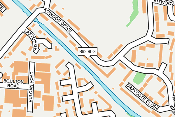 B92 9LG map - OS OpenMap – Local (Ordnance Survey)