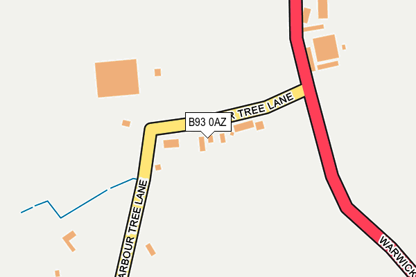 B93 0AZ map - OS OpenMap – Local (Ordnance Survey)