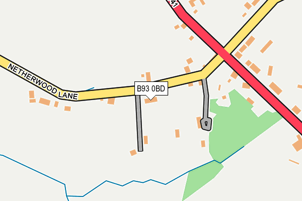 B93 0BD map - OS OpenMap – Local (Ordnance Survey)