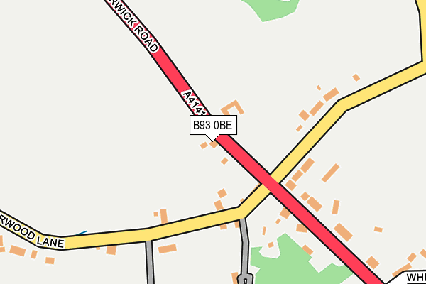 B93 0BE map - OS OpenMap – Local (Ordnance Survey)