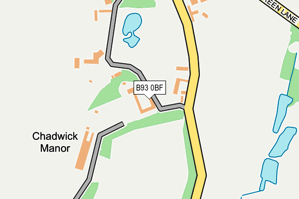 B93 0BF map - OS OpenMap – Local (Ordnance Survey)