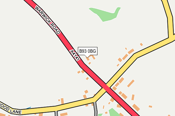 B93 0BG map - OS OpenMap – Local (Ordnance Survey)