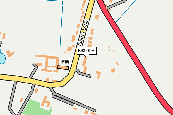 B93 0DA map - OS OpenMap – Local (Ordnance Survey)