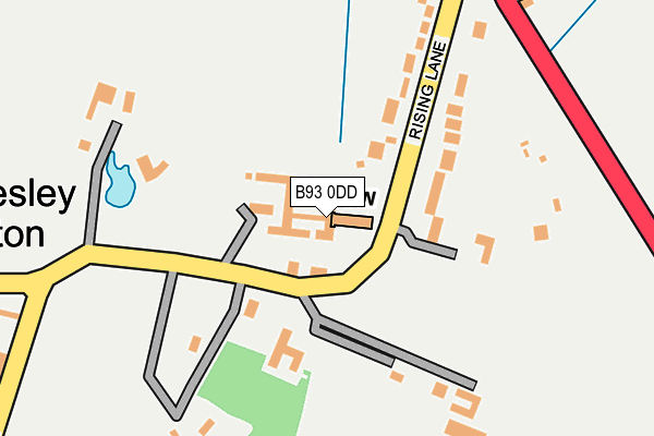 B93 0DD map - OS OpenMap – Local (Ordnance Survey)