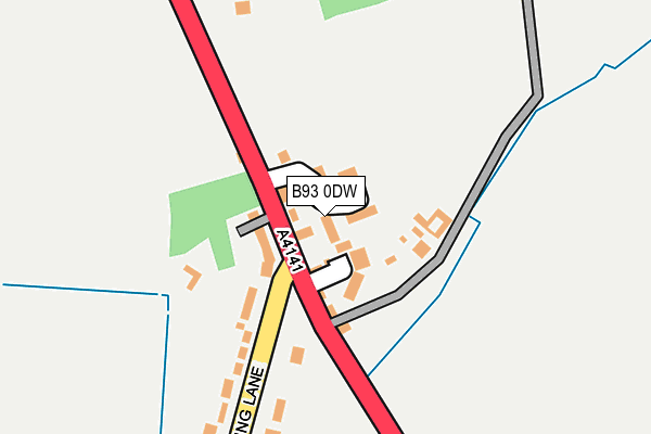 B93 0DW map - OS OpenMap – Local (Ordnance Survey)