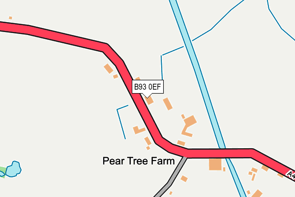 B93 0EF map - OS OpenMap – Local (Ordnance Survey)