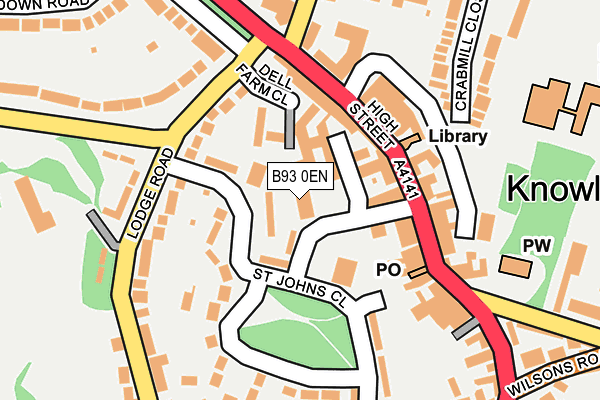 B93 0EN map - OS OpenMap – Local (Ordnance Survey)