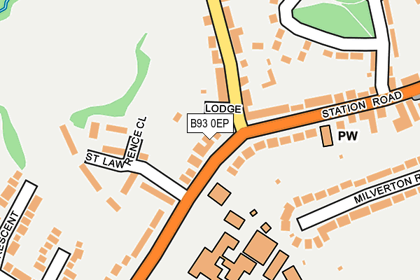 B93 0EP map - OS OpenMap – Local (Ordnance Survey)