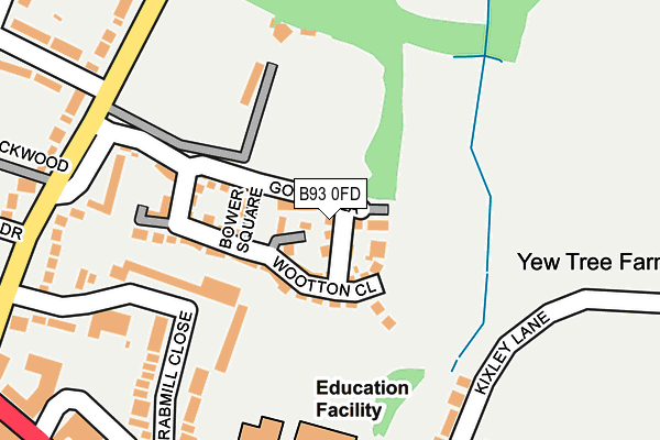 B93 0FD map - OS OpenMap – Local (Ordnance Survey)