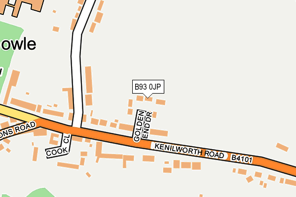 B93 0JP map - OS OpenMap – Local (Ordnance Survey)