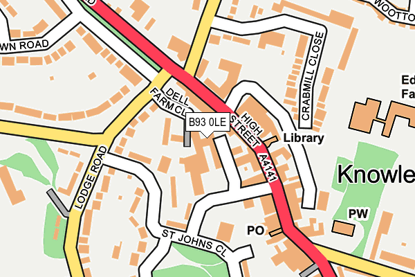 B93 0LE map - OS OpenMap – Local (Ordnance Survey)