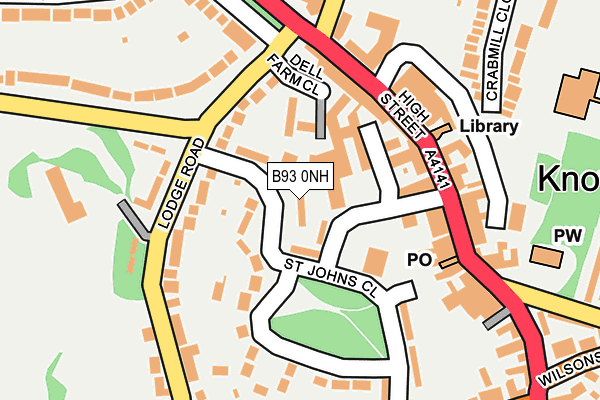B93 0NH map - OS OpenMap – Local (Ordnance Survey)