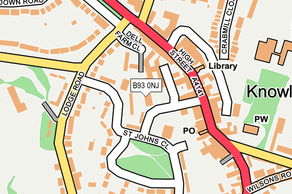 B93 0NJ map - OS OpenMap – Local (Ordnance Survey)