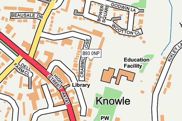 B93 0NP map - OS OpenMap – Local (Ordnance Survey)