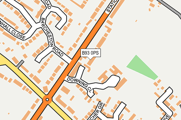 B93 0PS map - OS OpenMap – Local (Ordnance Survey)