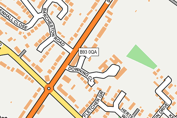 B93 0QA map - OS OpenMap – Local (Ordnance Survey)