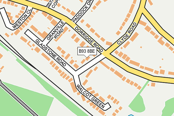 B93 8BE map - OS OpenMap – Local (Ordnance Survey)