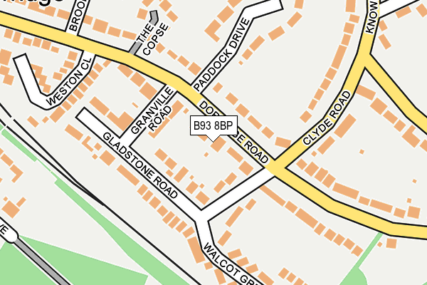 B93 8BP map - OS OpenMap – Local (Ordnance Survey)