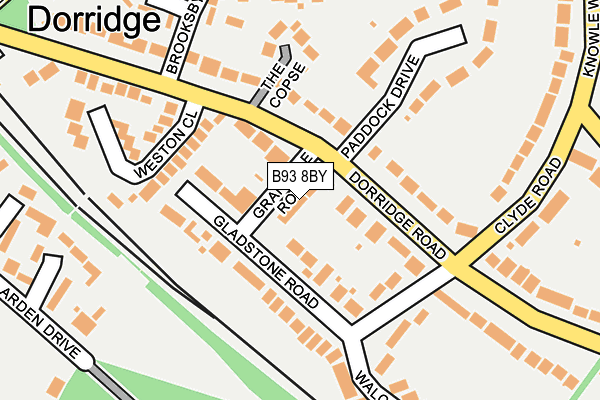 B93 8BY map - OS OpenMap – Local (Ordnance Survey)