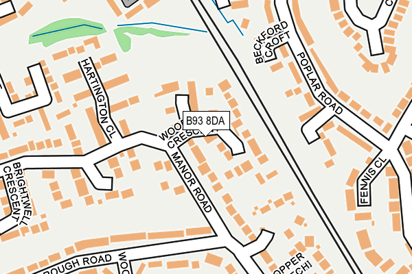 B93 8DA map - OS OpenMap – Local (Ordnance Survey)