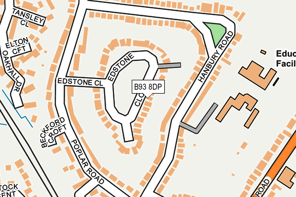B93 8DP map - OS OpenMap – Local (Ordnance Survey)