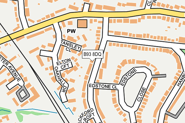 B93 8DQ map - OS OpenMap – Local (Ordnance Survey)