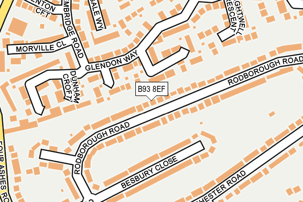 B93 8EF map - OS OpenMap – Local (Ordnance Survey)