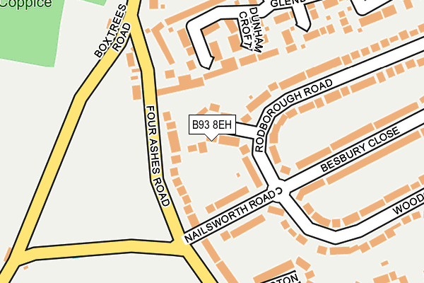 B93 8EH map - OS OpenMap – Local (Ordnance Survey)