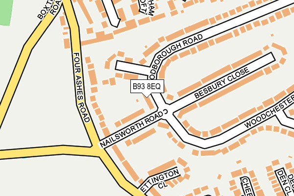 B93 8EQ map - OS OpenMap – Local (Ordnance Survey)