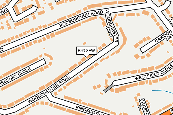 B93 8EW map - OS OpenMap – Local (Ordnance Survey)