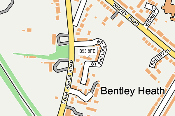 B93 8FE map - OS OpenMap – Local (Ordnance Survey)