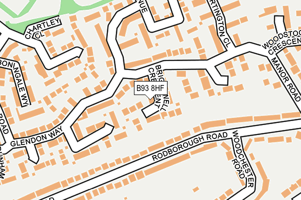 B93 8HF map - OS OpenMap – Local (Ordnance Survey)
