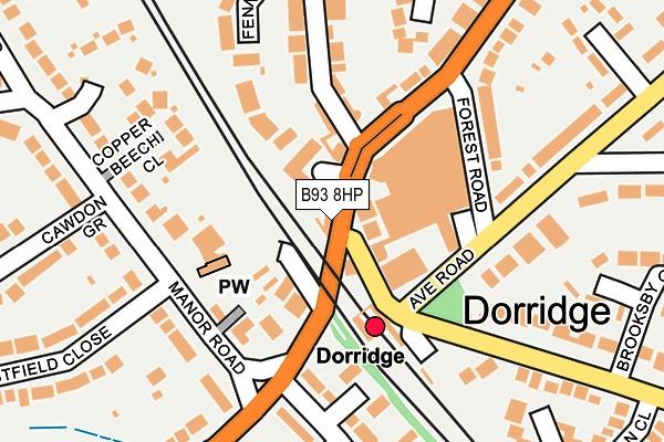 B93 8HP map - OS OpenMap – Local (Ordnance Survey)