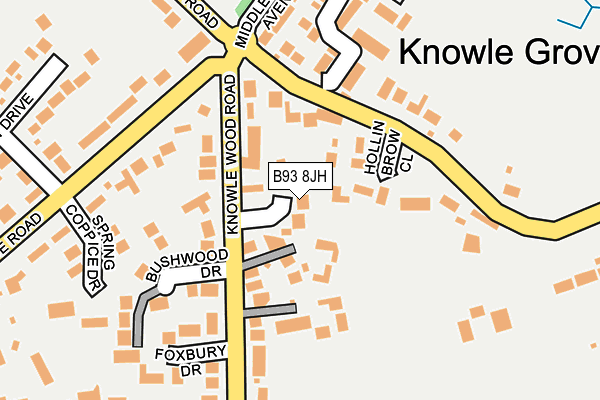 B93 8JH map - OS OpenMap – Local (Ordnance Survey)