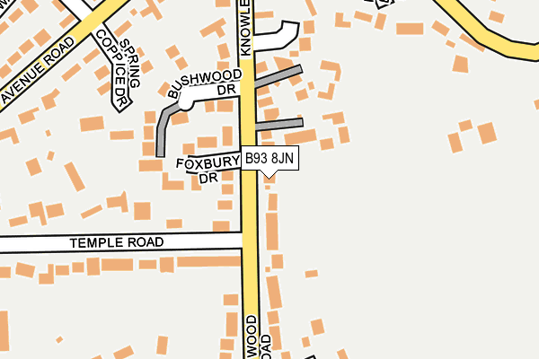 B93 8JN map - OS OpenMap – Local (Ordnance Survey)
