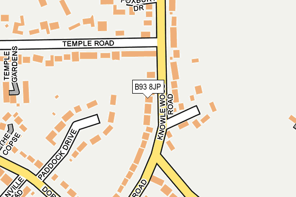 B93 8JP map - OS OpenMap – Local (Ordnance Survey)