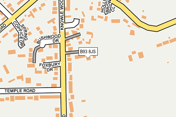 B93 8JS map - OS OpenMap – Local (Ordnance Survey)