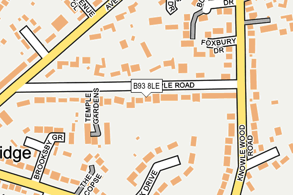 B93 8LE map - OS OpenMap – Local (Ordnance Survey)
