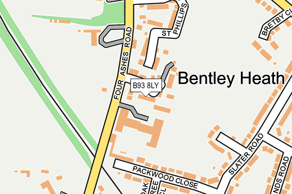 B93 8LY map - OS OpenMap – Local (Ordnance Survey)