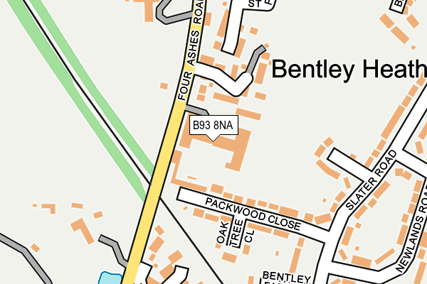 B93 8NA map - OS OpenMap – Local (Ordnance Survey)