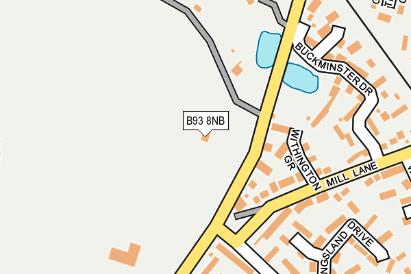 B93 8NB map - OS OpenMap – Local (Ordnance Survey)