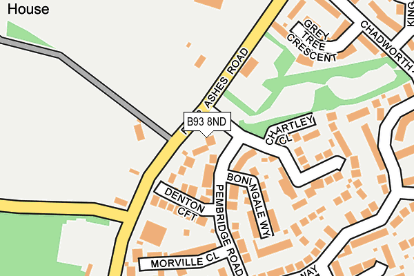 B93 8ND map - OS OpenMap – Local (Ordnance Survey)