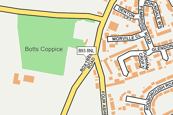B93 8NL map - OS OpenMap – Local (Ordnance Survey)