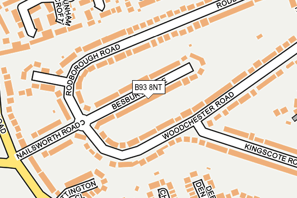 B93 8NT map - OS OpenMap – Local (Ordnance Survey)