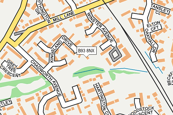 B93 8NX map - OS OpenMap – Local (Ordnance Survey)