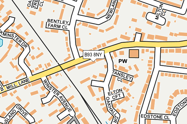 B93 8NY map - OS OpenMap – Local (Ordnance Survey)