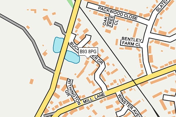 B93 8PG map - OS OpenMap – Local (Ordnance Survey)