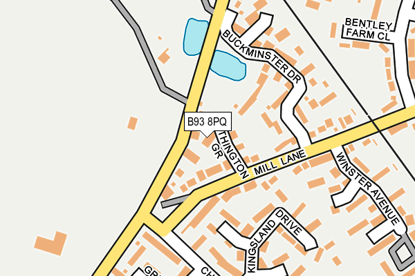 B93 8PQ map - OS OpenMap – Local (Ordnance Survey)
