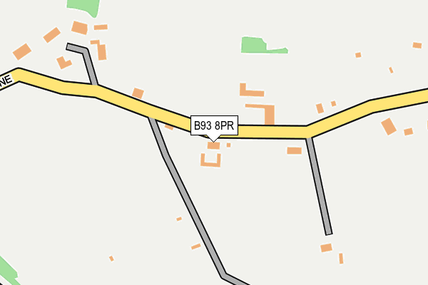 B93 8PR map - OS OpenMap – Local (Ordnance Survey)