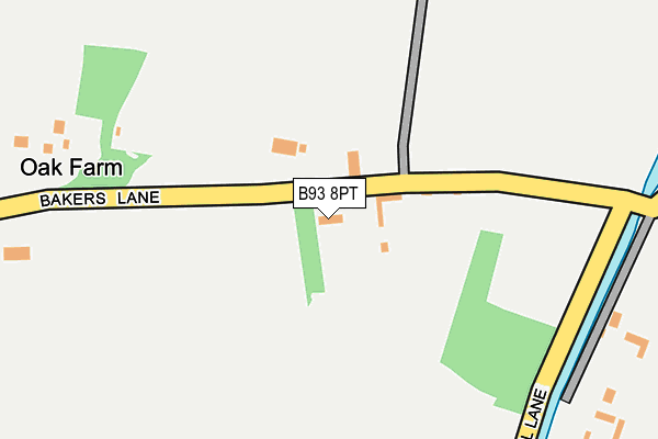 B93 8PT map - OS OpenMap – Local (Ordnance Survey)